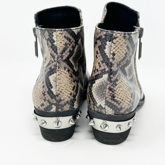 Circus Sam Edelman Women Reptile Faux Leather Studded Heel Zip Bootie Size 6.5 - Picture 6 of 15